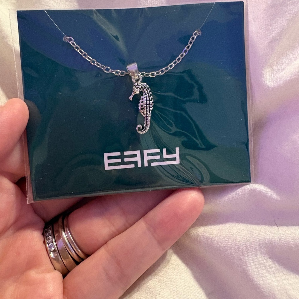 Silver Seahorse Pendant Necklace Effy